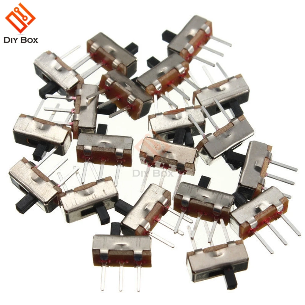 20 штук SS12D00G3 тумблер 2 Позиция SPDT 1P2T 3 Pin PCB Панель Мини Вертикальный скользящий