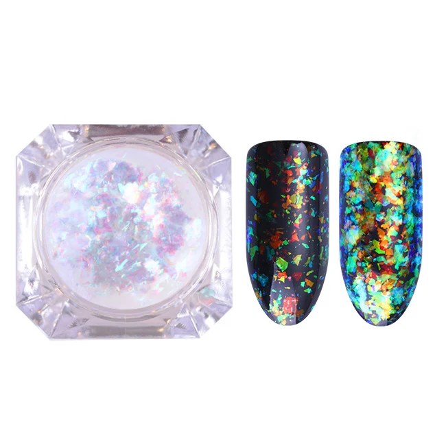 Color 23 BORN PRETTY AB цветные блестки для ногтей неровные звезды круглые переливающиеся блестки Порошковые украшения для ногтей хром - Цвет: Color 23