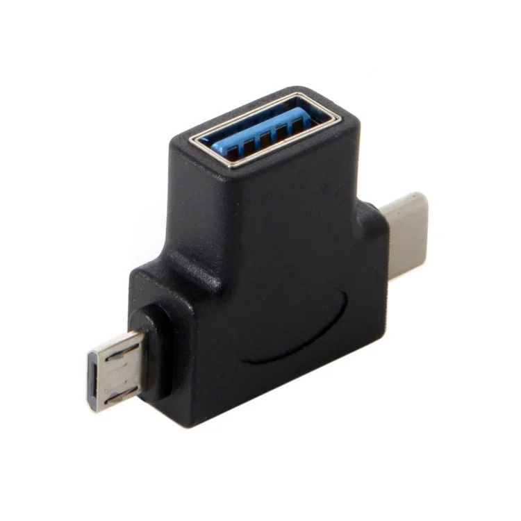 2 in 1 USB 3.1 Type-C &amp Micro 2.0 Combo male to A Female OTG Data Host Adapter connector for computer tablet phone | Электроника