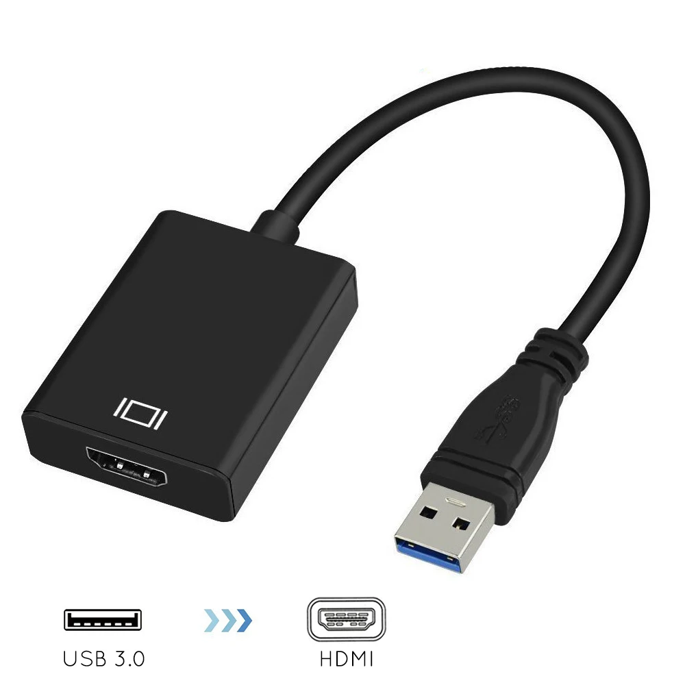 USB 3,0-HDMI кабель 1080P 3D видео конвертер USB3.0 высокоскоростной Расширенный зеркальный 2 режима для ноутбука ПК проектор переключатель адаптер