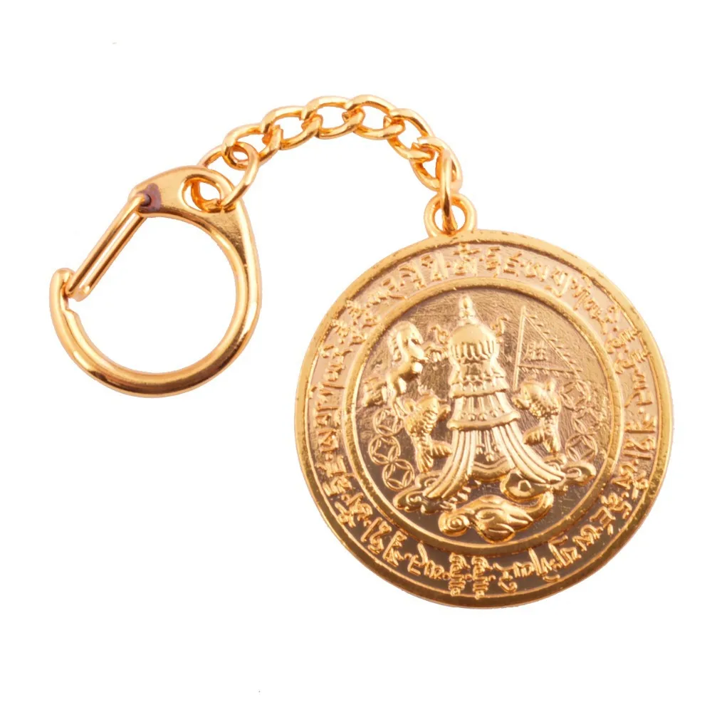 Фэн Шуй производство победный медальон золотистый брелок для ключей новый год