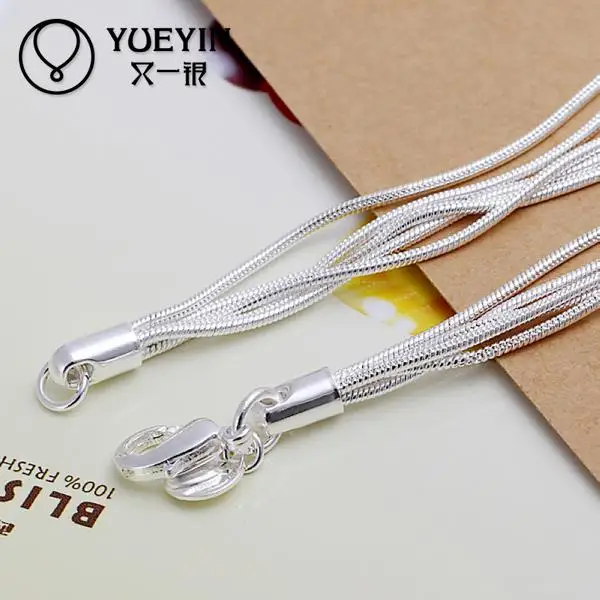 Hot Selling Wholesale Silver Plated Tassel Charm Bracelet &amp Bangles Crystal Chunky Chain for Women |