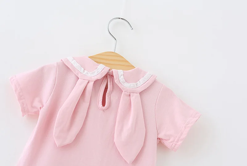 Платье для маленьких девочек с мультяшными кроличьими ушками летнее платье