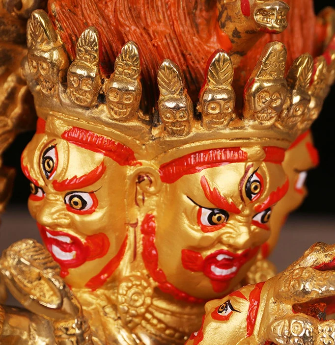 30cm large # GOOD -Buddhism bless Safety Health Talisman #efficacious Protection Nepal Gold-plated Hayagriva buddha statue | Дом и сад