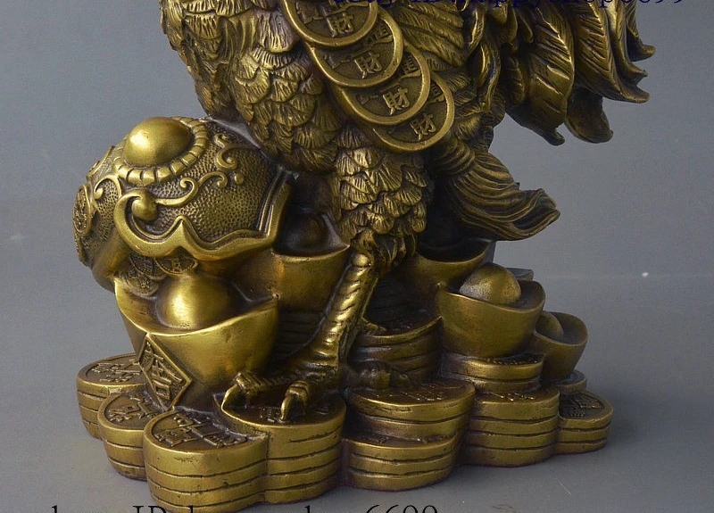 Коллекционная Китайская древняя народная бронзовая фигурка для привлечения