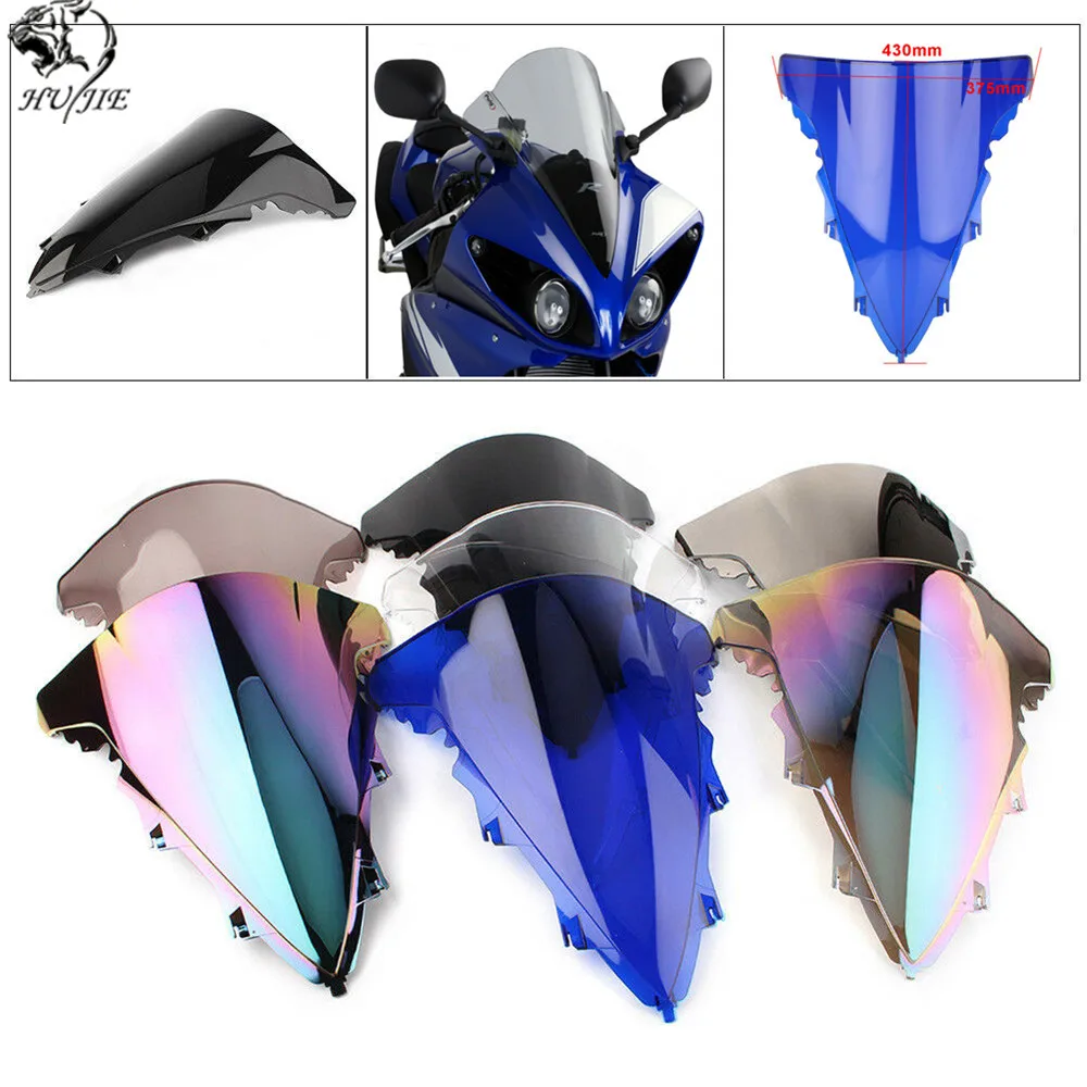 Горячая Распродажа для Yamaha YZF 1000 R1 2009 2014 Черное ветровое стекло двойной пузырь 2010