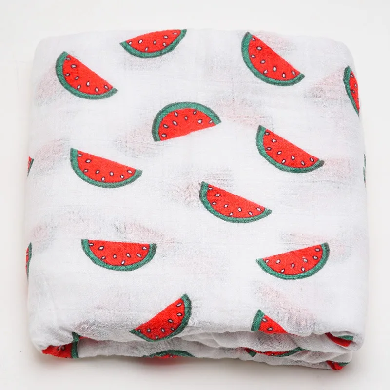 watermelon Детские одеяла для новорожденных, реквизит для фотосъемки, детские подгузники из муслина, бамбуковое Хлопковое полотенце для ванной - Цвет: watermelon