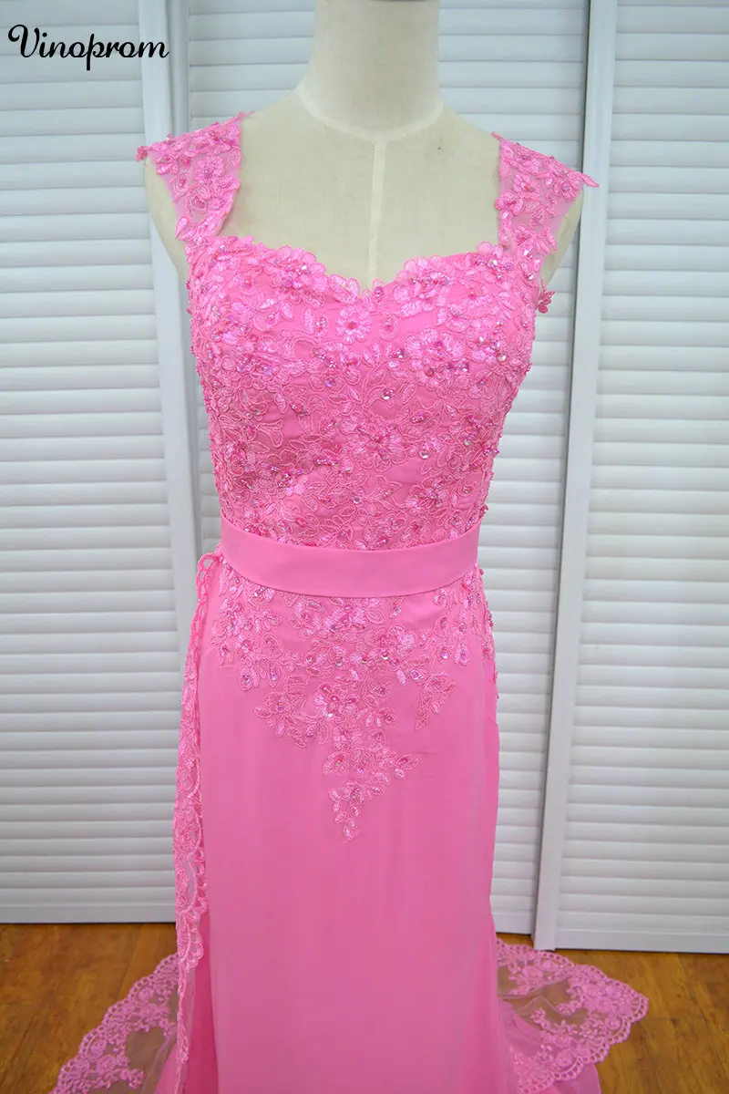 Реальные фотографии облегающее шифоновое платье цвета фуксии для выпускного