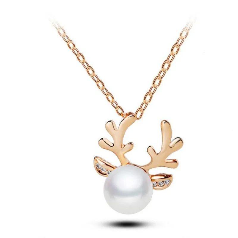 Новые Ювелирные наборы с искусственным жемчугом рога рождественская елка