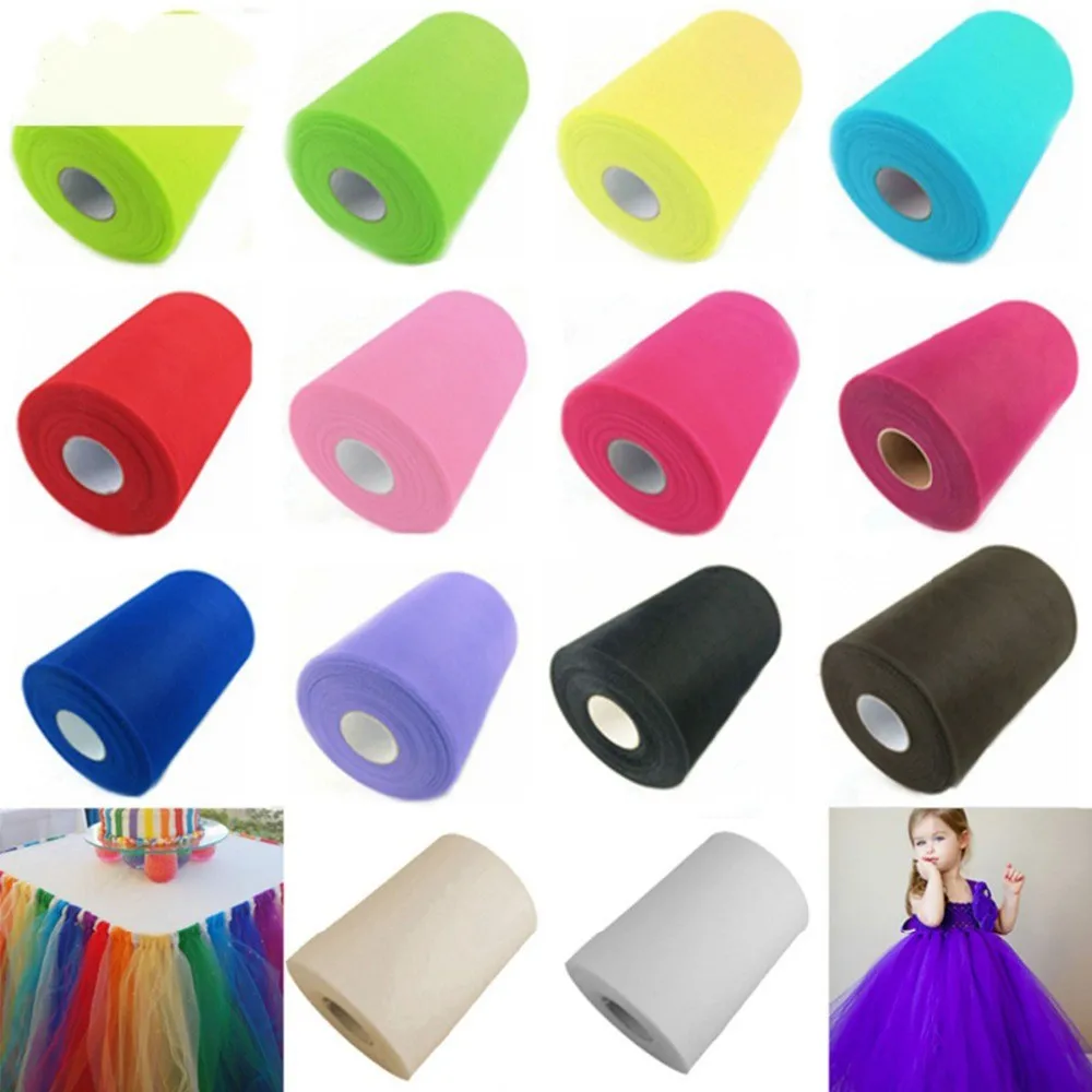 2017 свадебное украшение 100 ярдов 91 5 м 15 см ткань шитье мягкий тюль катушка рулоны