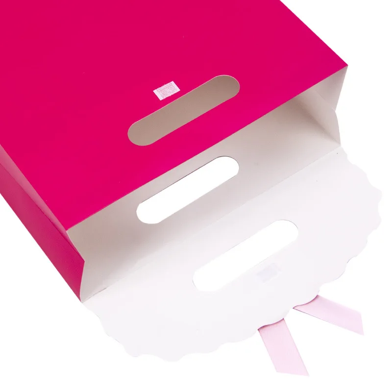 Подарочная сумка конфетного цвета с бантом раскладушка упаковочный мешочек для