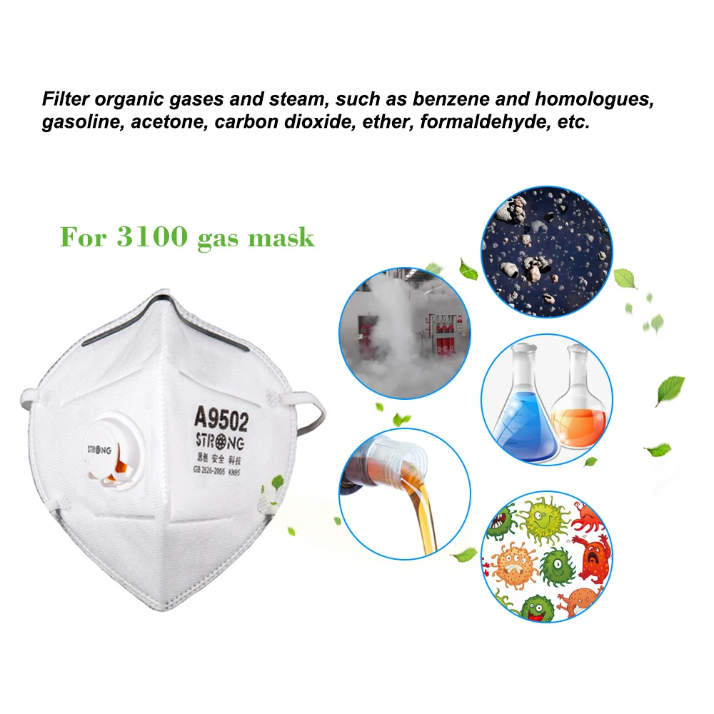 10Pcs STRONG ST-A9502L Particulate Respirator KN95 with Exhalation Valve Dust Mask Against PM2.5 Industrial Dust Protection Mask