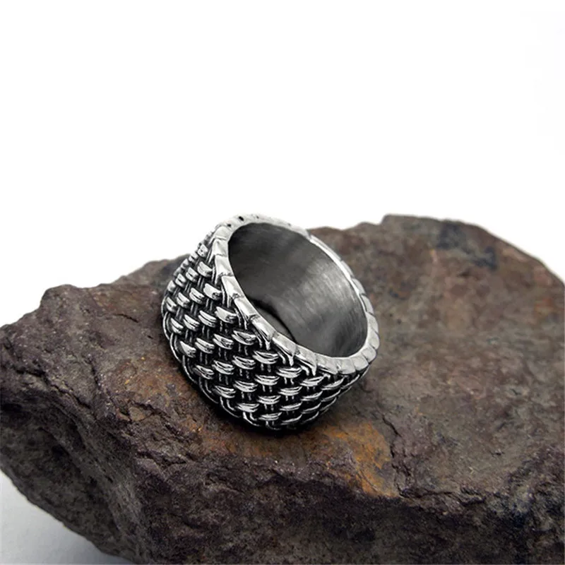 Кольца из нержавеющей стали с плетением винтажные плетеные перстни|finger ring|ring