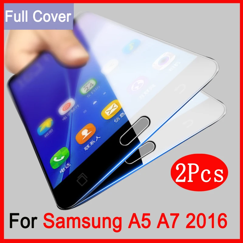 2 шт. полное покрытие закаленное Стекло для samsung Galaxy A5 A7 2016 Prime Экран протектор на 510