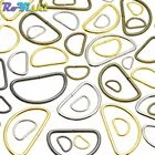 Несварная никелированная D-образное кольцо, застежка для ленты, ранца, пряжка 10 шт.упак.