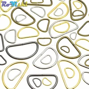 Несварная никелированная D-образное кольцо, застежка для ленты, ранца, пряжка 10 шт.упак.