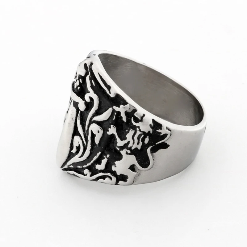 Крутое кольцо из нержавеющей стали бронезащитное Knight Templar Crusade Cross Sword