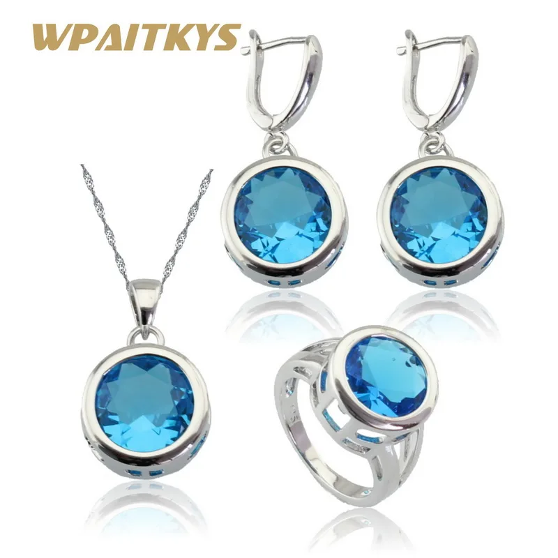 Женский ювелирный комплект из колье и серёг серебристого цвета|jewelry sets for women|bridal