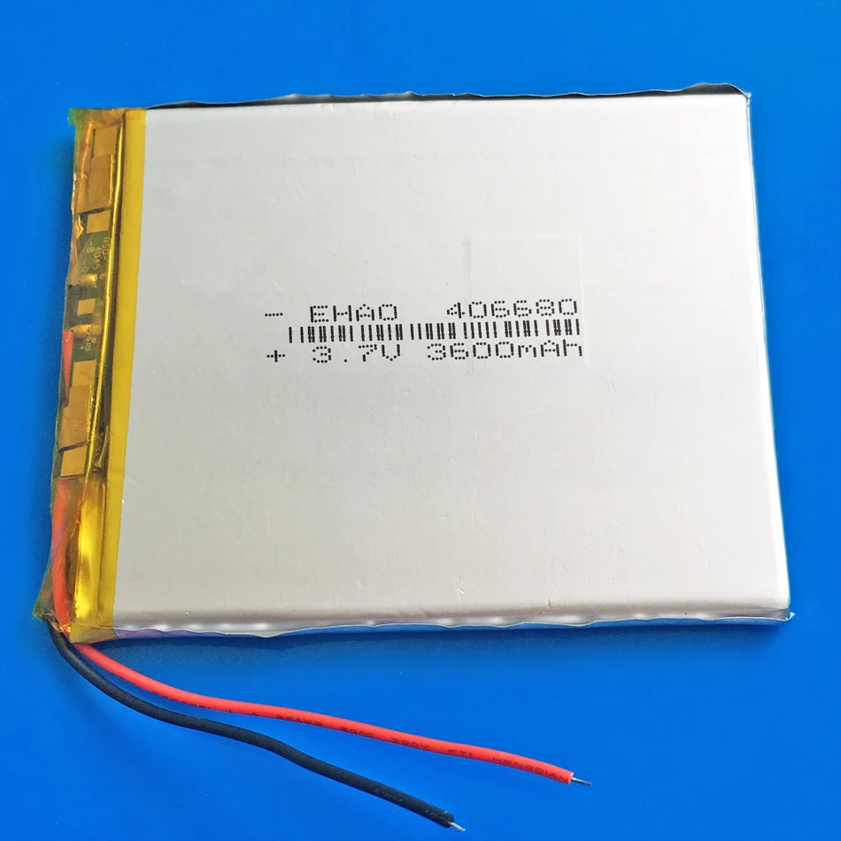 Литий-полимерная аккумуляторная батарея 406680 3 7 в 3600 мАч для GPS DVD PAD Power Bank