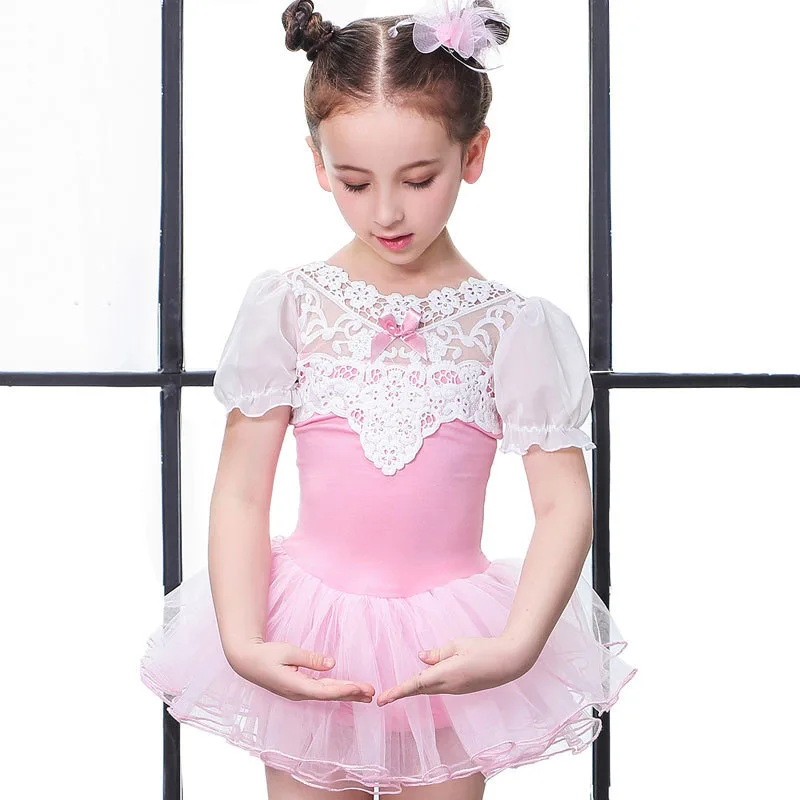 

Sweet Ballet Dress KidsPink/Blue Ballet Tutu Dance Costume Kids Lace Ballet Clothes Children Ballerina Clothes Dancewear F Girls