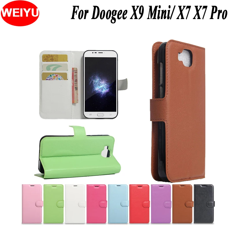 Винтажный деловой Чехол Для Doogee X9 Mini из искусственной кожи задняя крышка для