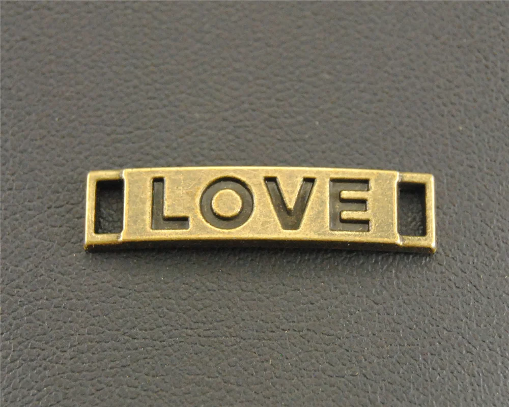 30pcs Silver Color/Bronze Curved Love Connector Link Charm Metal Bracelet Necklace Jewelry Findings A435/A434 | Украшения и