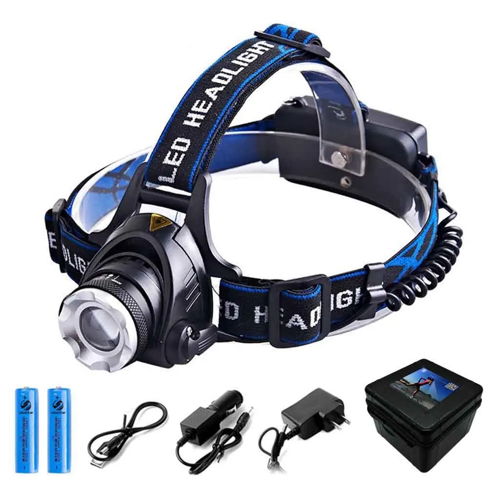Albinaly RU 6000lm Cree XML-L2 xm-l T6 светодиодные фары Масштабируемые фар Водонепроницаемый Глава Факел глава лампа Рыбалка Охота свет