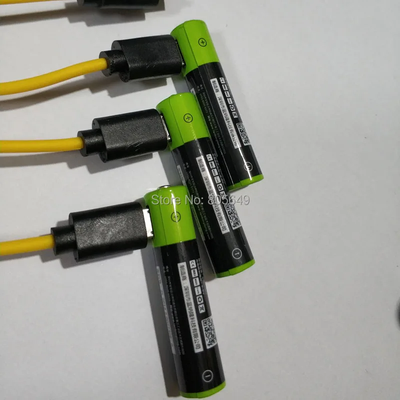 2 шт. литий полимерные аккумуляторы ZNTER 1 5 В usb AAA 600 мА/ч ионная аккумуляторная