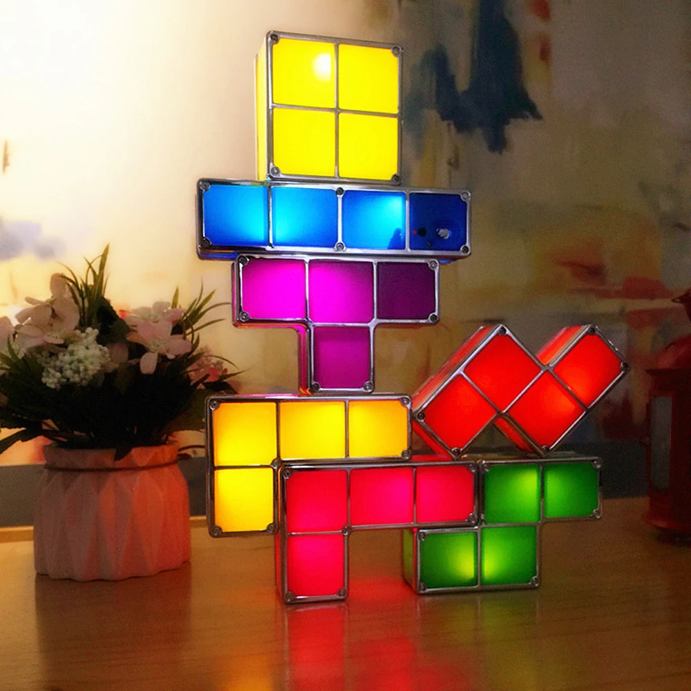 Goede Originele Ontwerp Tactbit Licht Bouwrijpe Blok Tafel Bed Decoratieve Stapelbaar Nachtlampje Nieuwigheid Magische Kubus Kerstcadeau