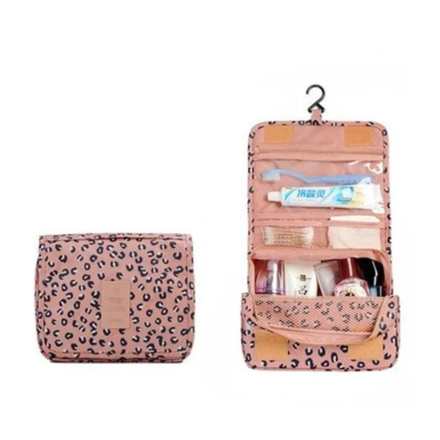Leopard RUPUTIN, дорожные косметички для хранения, портативная косметичка, косметичка, сумка для туалетных принадлежностей, водонепроницаемый органайзер для макияжа, сумки для женщин, висячие, моющиеся сумки - Цвет: Leopard