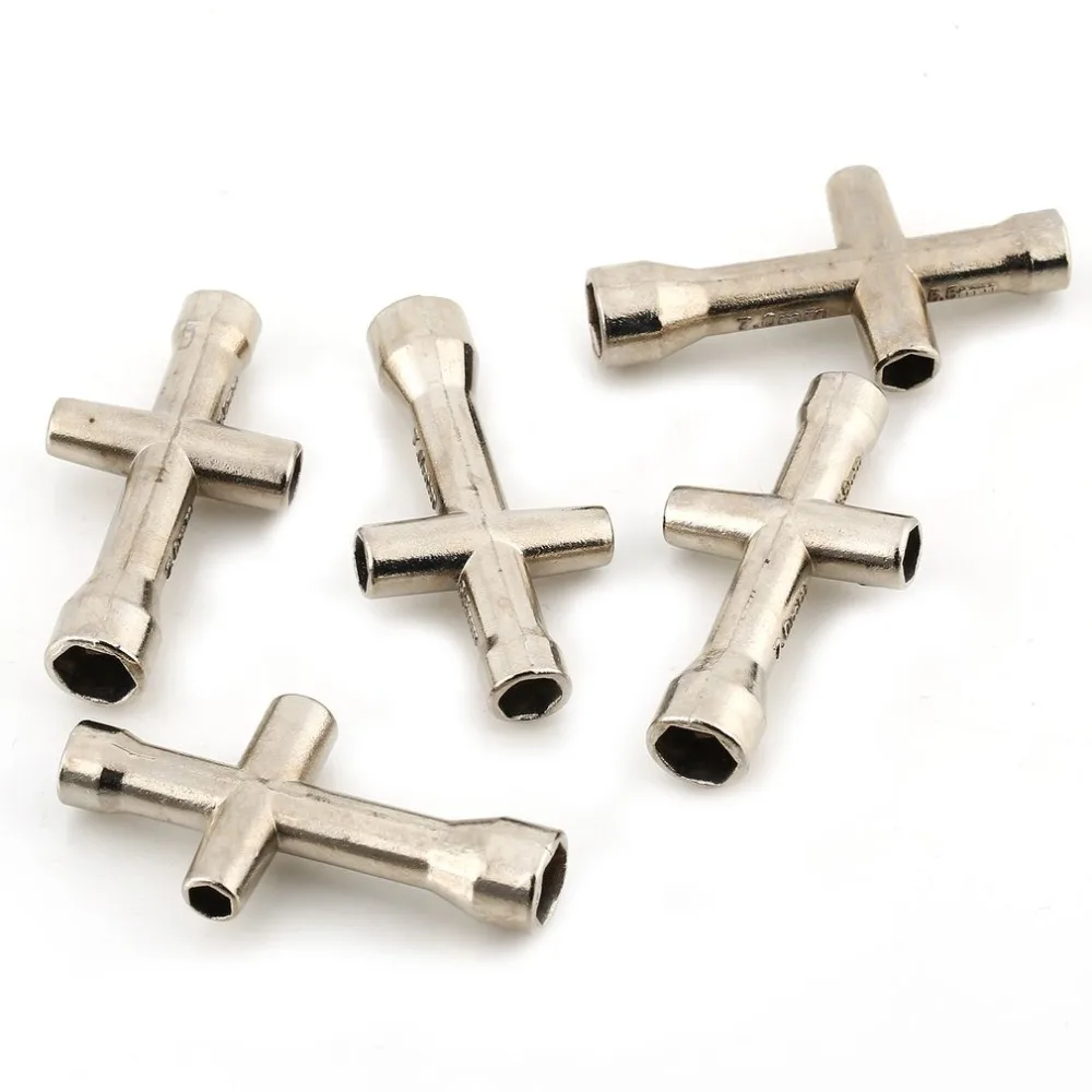 5Pcs 4/5/5.5/7mm Small Cross Wrench Hex Socket Repairing Tools Maintenance Sleeve for Redcat HSP 80132 RC Car | Игрушки и хобби