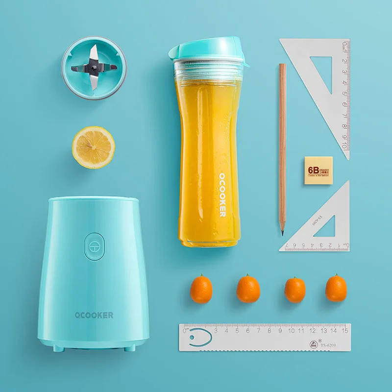 blue Оригинальная соковыжималка Xiaomi портативная машина для приготовления фруктов и овощей 8 секунд для быстрого выхода из сока, безопасная, портативная, Пылезащитная - Цвет: blue