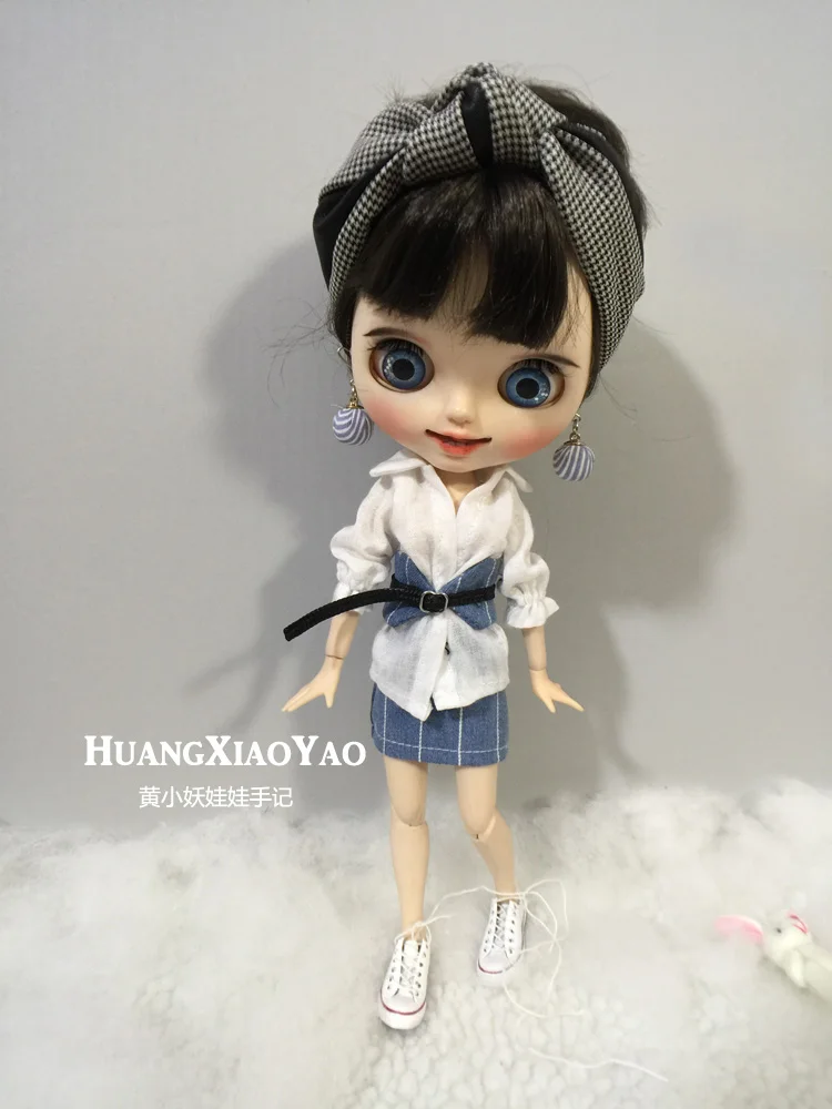 B014 Blyth кукольная одежда 1/6 аксессуары для кукол ручной работы 30 см белое