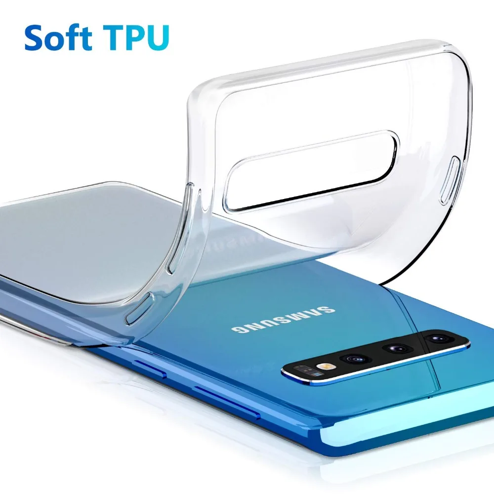KEYSION Phone Case For Samsung Galaxy S10 Plus S10+ S10e S9 Ultra Thin Clear Soft TPU Back Cover for 5G Note 9 8 |
