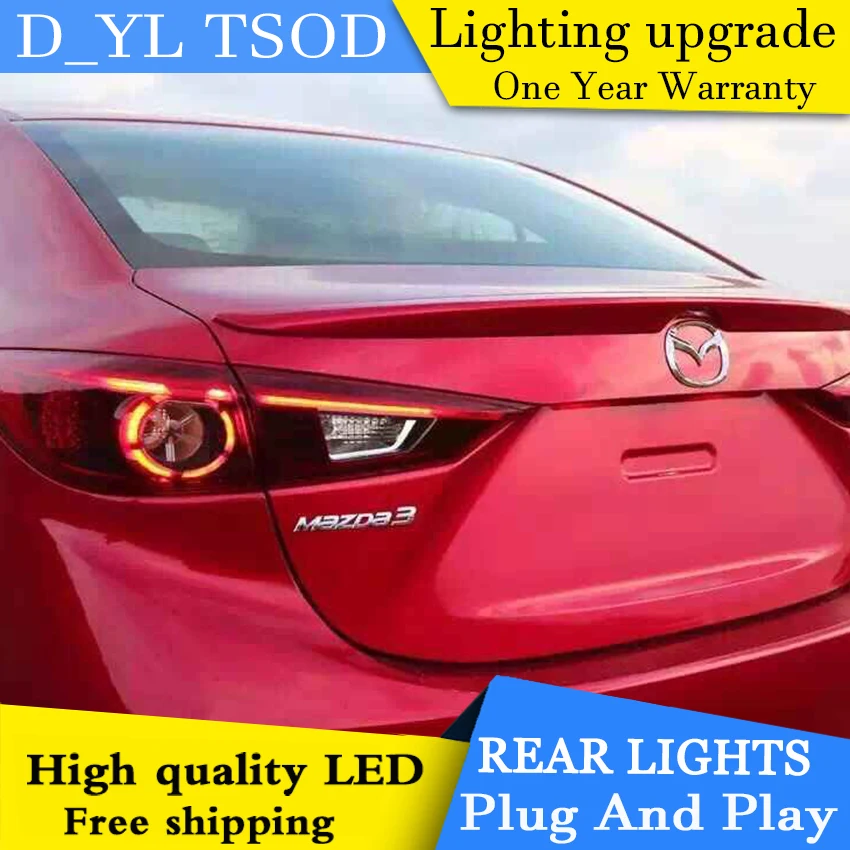 Автомобильный Стайлинг для хвост светильник s 2014-2017 Mazda3 Axela светодиодный задний