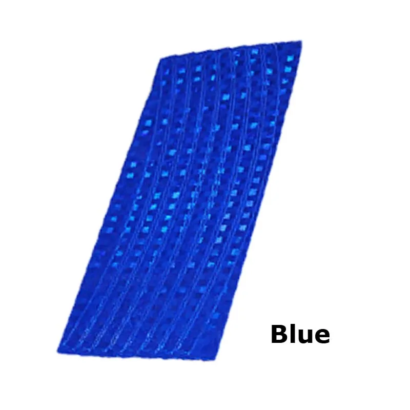 Blue Велосипедные Светоотражающие стикеры для мотоциклов колеса велосипеда DIY украшения флуоресцентные наклейки ПВХ колеса Водонепроницаемый отражатель ленты - Цвет: Blue