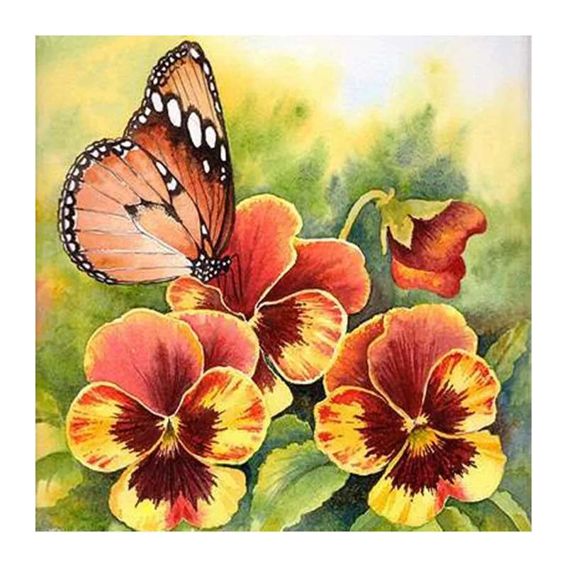 Алмазная 5D Вышивка сделай сам серия бабочек и цветов алмазная живопись вышивка