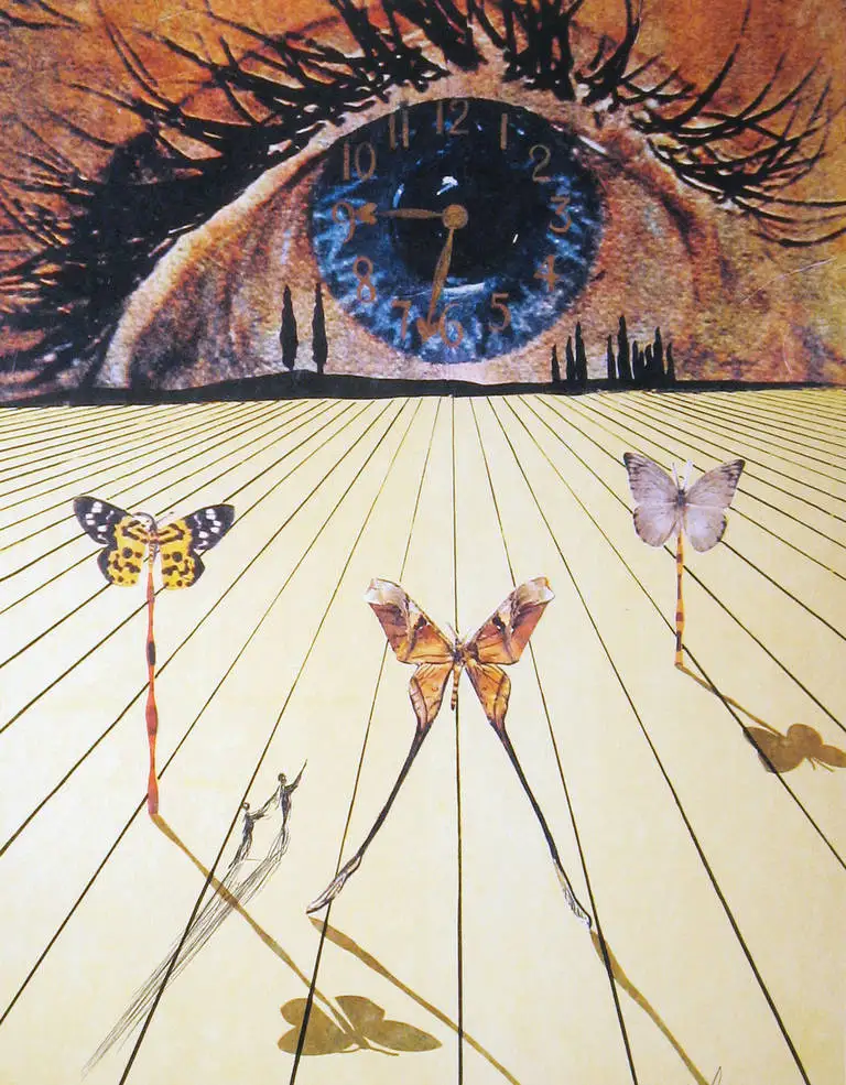 Salvador Dali Eye of Surrealist Time печать Жикле Шелковый плакат украшение для дома Настенная
