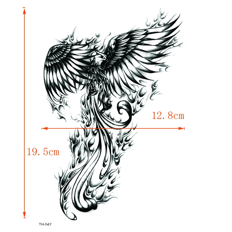 Водостойкая Временная наклейка для татуировки Phoenix наклейки боди арта