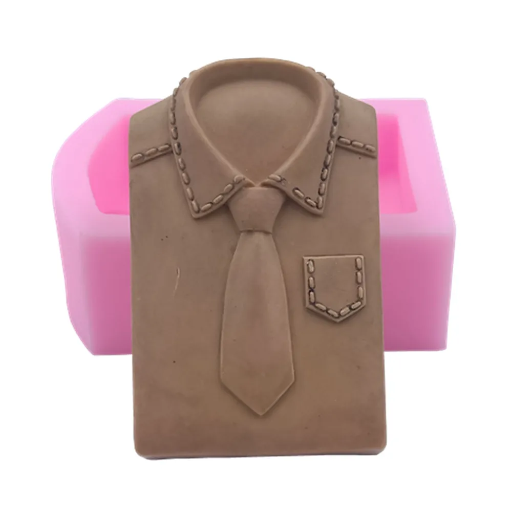 

New T-shirt Tie Design Soap Molds Cake Fondant Mold 3D Silicone Molds for Soap Making