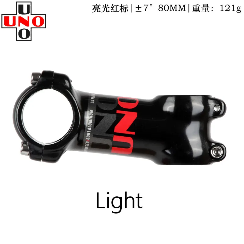 Light 7 degree 80mm UNO красный вынос руля велосипеда Сверхлегкий 7 17 градусов MTB дорожный велосипед стволовых для вилка 28,6 31,8 мм 60/70/80/90/100/110/120/130 мм велосипедный вынос руля King Kalloy - Цвет: Light 7 degree 80mm