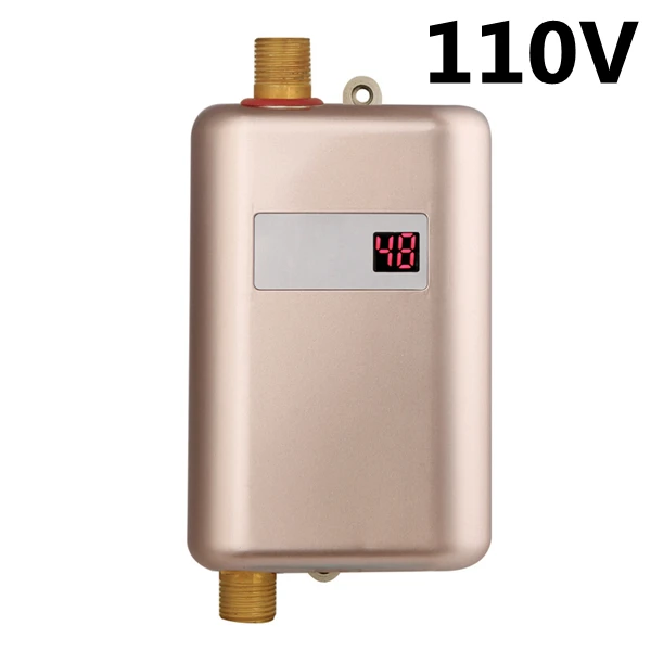 110V Golden DMWD 3800 Вт Электрический водонагреватель мгновенный проточный водонагреватель 110 В/220 В 3.8квт температурный дисплей Отопление душ Универсальный - Цвет: 110V Golden