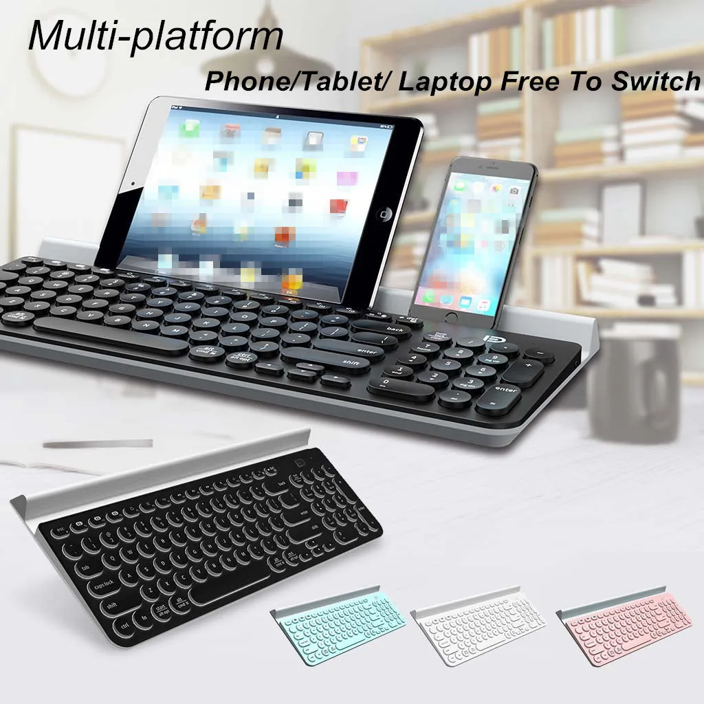 Беспроводная Bluetooth клавиатура круглая панк для мобильного телефона планшет