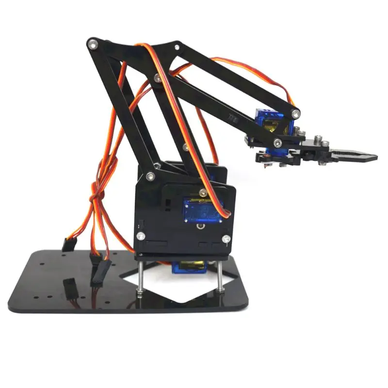 DIY 4DOF рука робота 4 осевая акриловая вращающаяся механический инструмент для