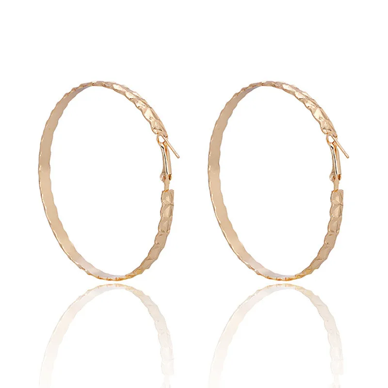 В стиле панк геометрический круглые серьги обруча для Для женщин себе ювелирных