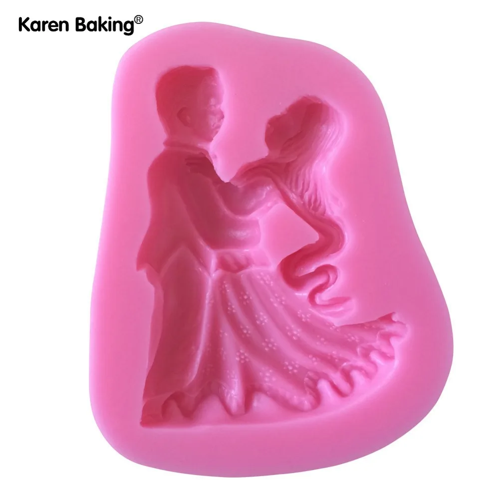 Очаровательная форма для женщин и мужчин танцев 3D силиконовая тортов