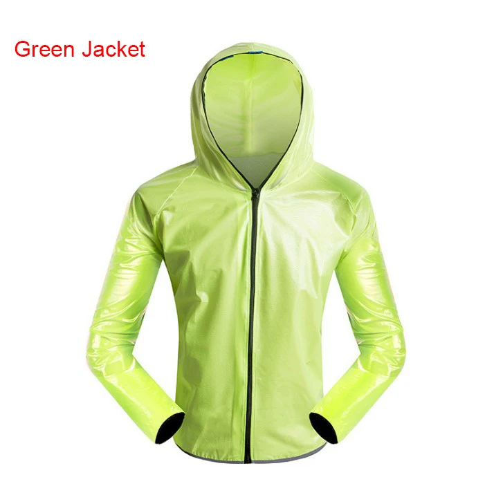 green coat Летние Для мужчин Для женщин езда на велосипеде плащ Водонепроницаемый Vélo штаны дорожный велосипед ветрозащитный дождевик Костюмы комплект S520 - Цвет: green coat