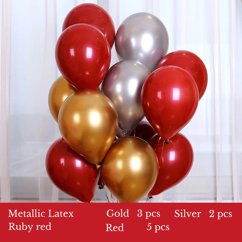 balloon set 21 10 шт 1" мраморные конфетти металлик макарун рубиновые красные шары набор всех видов латексные шары для свадьбы и дня рождения вечерние шары Декор - Цвет: balloon set 21