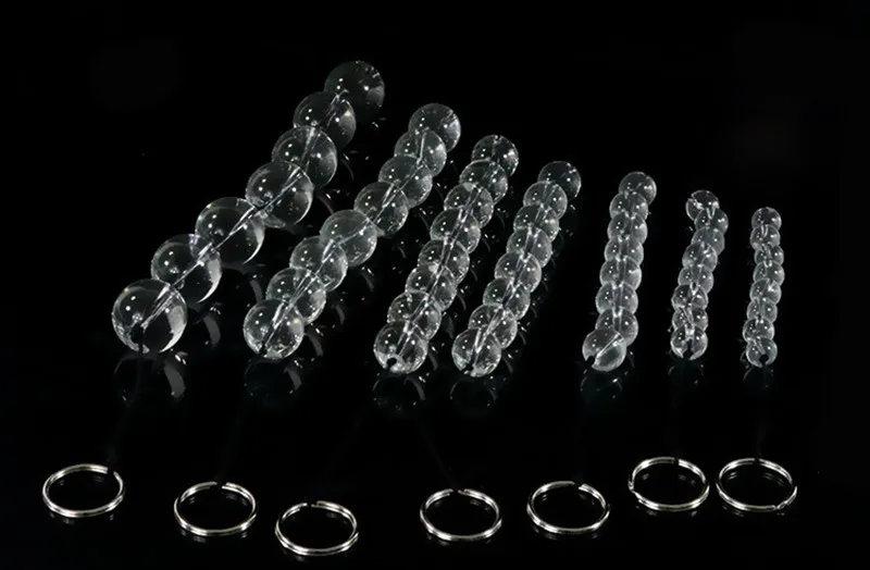 Анальные шарики со стеклянными бусинами анальные для стимуляции игр взрослых