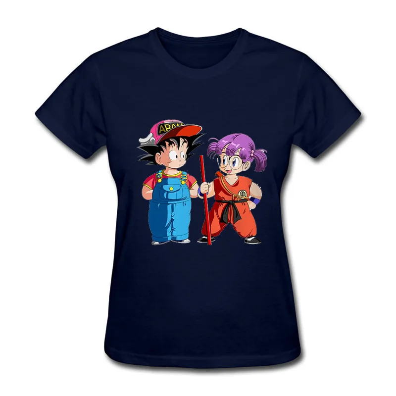 Новейшая мода смешной переключатель ткань с Arale Dragon Ball хлопковая забавная футболка для женщин